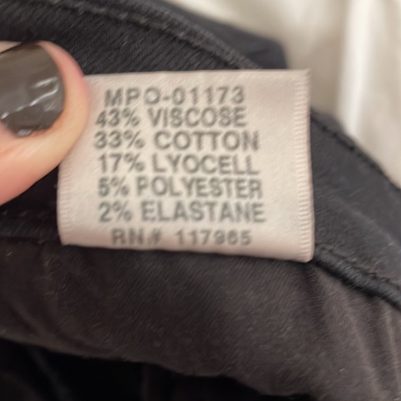 J Brand Jeans Carina Moto Gold Double Zipper Seriously Black - Picture 7 of 7